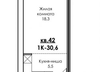 Продаю квартиру студию, 30.6 м2, Нижегородская область, улица Симанина, 14