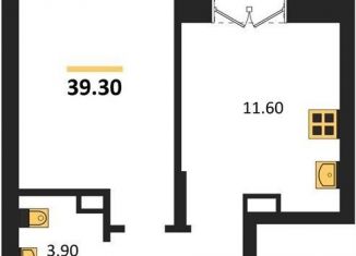 Продается однокомнатная квартира, 39.3 м2, Новосибирск, метро Заельцовская, улица Брестская Горка