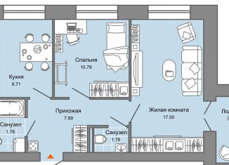 Продажа 2-ком. квартиры, 54 м2, Киров, Ленинский район