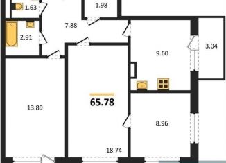 3-ком. квартира на продажу, 65.8 м2, Воронеж, Советский район