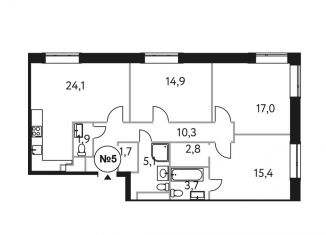 Продам трехкомнатную квартиру, 97.2 м2, Москва, район Раменки, Винницкая улица, 8к4