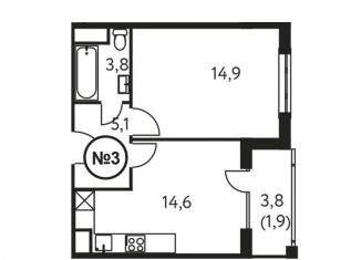 Продается однокомнатная квартира, 38.5 м2, Москва, метро Раменки, Винницкая улица, 8к1