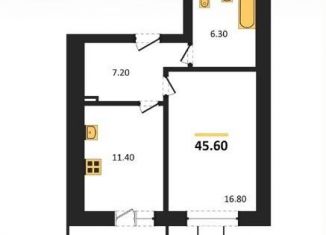 Продаю 1-комнатную квартиру, 45.6 м2, Пенза