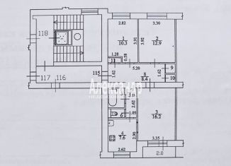 Продажа 3-комнатной квартиры, 64.2 м2, Санкт-Петербург, проспект Энгельса, 111к1, муниципальный округ Сосновское