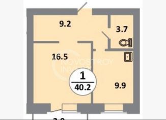 Продажа однокомнатной квартиры, 40.2 м2, Красноярск, проспект 60 лет Образования СССР, 48