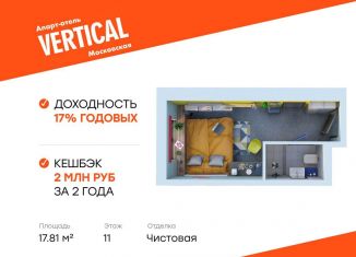 Продам квартиру студию, 17.8 м2, Санкт-Петербург, улица Орджоникидзе, 44А