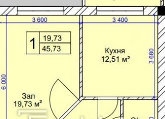 Продам 1-комнатную квартиру, 45 м2, Нальчик, улица Биттирова, 208