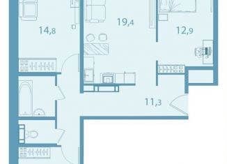 Продажа 4-ком. квартиры, 81.1 м2, Томская область, улица Славского, 26