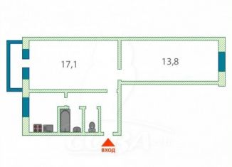 Продам 2-комнатную квартиру, 44 м2, Тюмень, Комбинатская улица, 38, Калининский округ