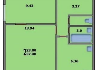 Сдается 2-комнатная квартира, 39 м2, Москва, улица Металлургов, 46к2, метро Новогиреево