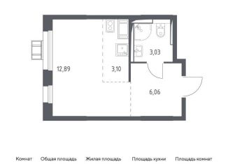 Квартира на продажу студия, 25.1 м2, село Ям, жилой комплекс Прибрежный Парк, к5.2