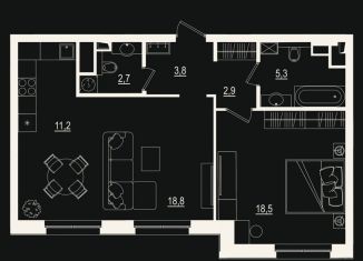 Продажа 2-ком. квартиры, 63.1 м2, Тюменская область