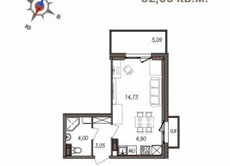 Продам 1-комнатную квартиру, 32.6 м2, Карелия, улица Фурманова, 20