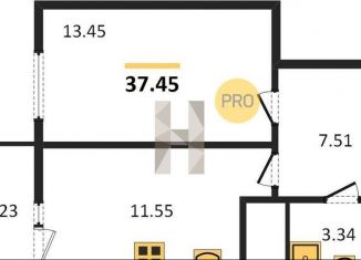 Продаю 1-комнатную квартиру, 37.5 м2, Ростов-на-Дону, Кировский район