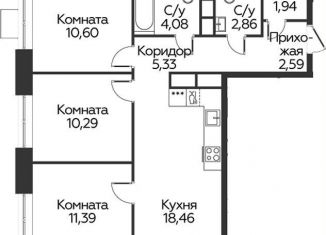 Продам 3-ком. квартиру, 67.5 м2, Одинцово