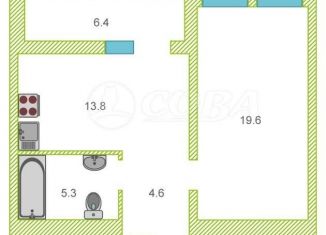 Продается 1-комнатная квартира, 50 м2, Тюменская область, улица Муравленко, 9с1