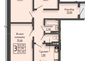 Продажа трехкомнатной квартиры, 74.5 м2, Старый Оскол, микрорайон Центральный, 4