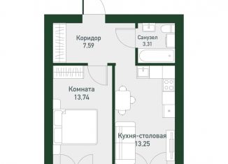 Продажа однокомнатной квартиры, 38.2 м2, Екатеринбург