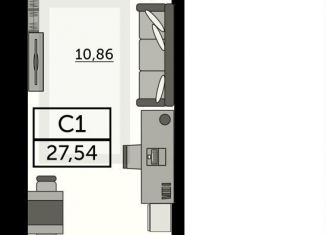 Продается квартира студия, 27.5 м2, Ростов-на-Дону, улица Ларина, 45к9, ЖК Сердце Ростова 2