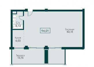 Продам 3-ком. квартиру, 94 м2, поселок городского типа Массандра, улица Мухина, 17А