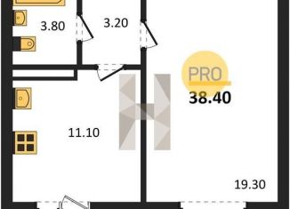 Продажа 1-ком. квартиры, 38.4 м2, село Ямное, улица Генерала Черткова, 2