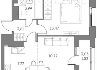 Продам 1-ком. квартиру, 41.1 м2, Москва, метро Стахановская, Рязанский проспект, 2с27