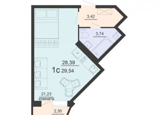 Продам квартиру студию, 29.5 м2, Воронеж, Железнодорожный район