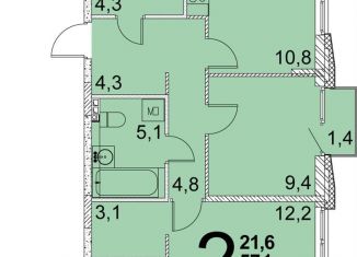 Продажа 2-комнатной квартиры, 57.9 м2, Екатеринбург, метро Чкаловская