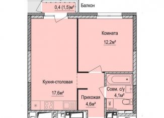 Продажа однокомнатной квартиры, 38.5 м2, Удмуртия, Союзная улица, 1