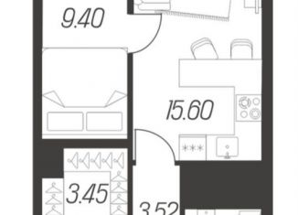 Продается 1-комнатная квартира, 39.3 м2, Тула, Привокзальный территориальный округ