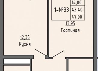 Продажа однокомнатной квартиры, 47 м2, Грозный, проспект Ахмат-Хаджи Абдулхамидовича Кадырова, 137