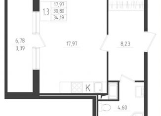 Продаю квартиру студию, 30.8 м2, Красное Село, улица Лермонтова, 15к2