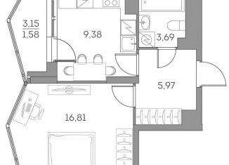 Продается однокомнатная квартира, 37.4 м2, Москва, метро Стахановская, Рязанский проспект, 2с27