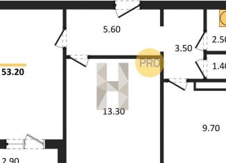 Продается двухкомнатная квартира, 53.2 м2, Воронеж, Центральный район, улица Шишкова, 140Б/16