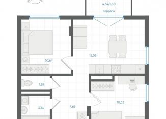 Продажа двухкомнатной квартиры, 50.1 м2, Екатеринбург, метро Чкаловская