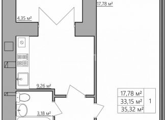 Продается 1-комнатная квартира, 35.3 м2, Кострома, улица Мира, 19, Центральный район