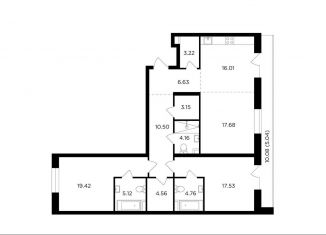 Продаю 3-ком. квартиру, 117.8 м2, Москва, жилой комплекс Форивер, 2