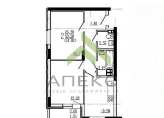 Продажа двухкомнатной квартиры, 51.3 м2, Воронежская область, проспект Патриотов, 3ЕкБ