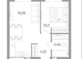 Продам 1-ком. квартиру, 37.2 м2, Астраханская область, улица Космонавтов, 18С