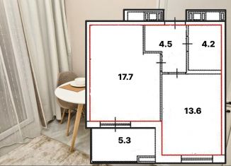 1-ком. квартира в аренду, 40 м2, Санкт-Петербург, набережная Миклухо-Маклая, 1к1