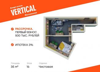 Продам квартиру студию, 35 м2, Санкт-Петербург, метро Московская, улица Орджоникидзе, 44А