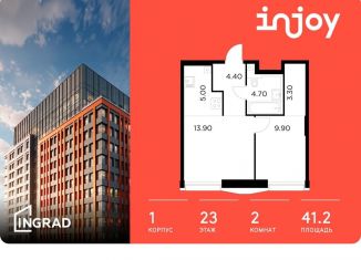 Продам 2-ком. квартиру, 41.2 м2, Москва, Войковский район