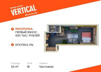 Продаю квартиру студию, 33 м2, Санкт-Петербург, Московский район, улица Орджоникидзе, 44А