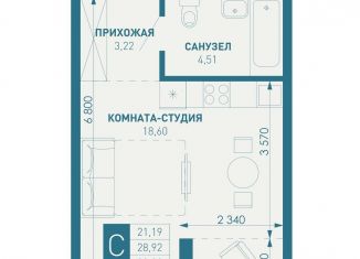 Продается квартира студия, 37.2 м2, Краснодарский край