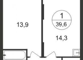 Продам 1-комнатную квартиру, 39.6 м2, Московский, 7-я фаза, к2