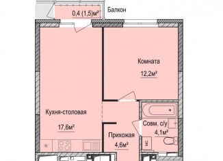 Продаю однокомнатную квартиру, 38.8 м2, Ижевск, Устиновский район