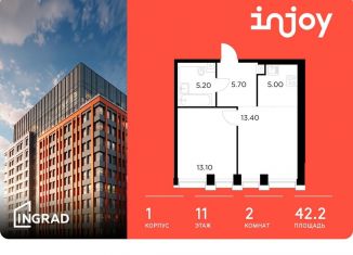 Продажа 2-комнатной квартиры, 42.2 м2, Москва, Войковский район