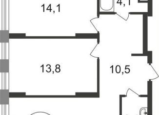 2-комнатная квартира на продажу, 63.7 м2, Москва, 2-я Боровская улица, 1