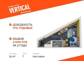 Продается квартира студия, 26 м2, Санкт-Петербург, метро Купчино, улица Орджоникидзе, 44А