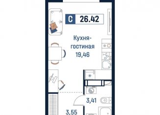 Продается квартира студия, 26.4 м2, Ленинградская область